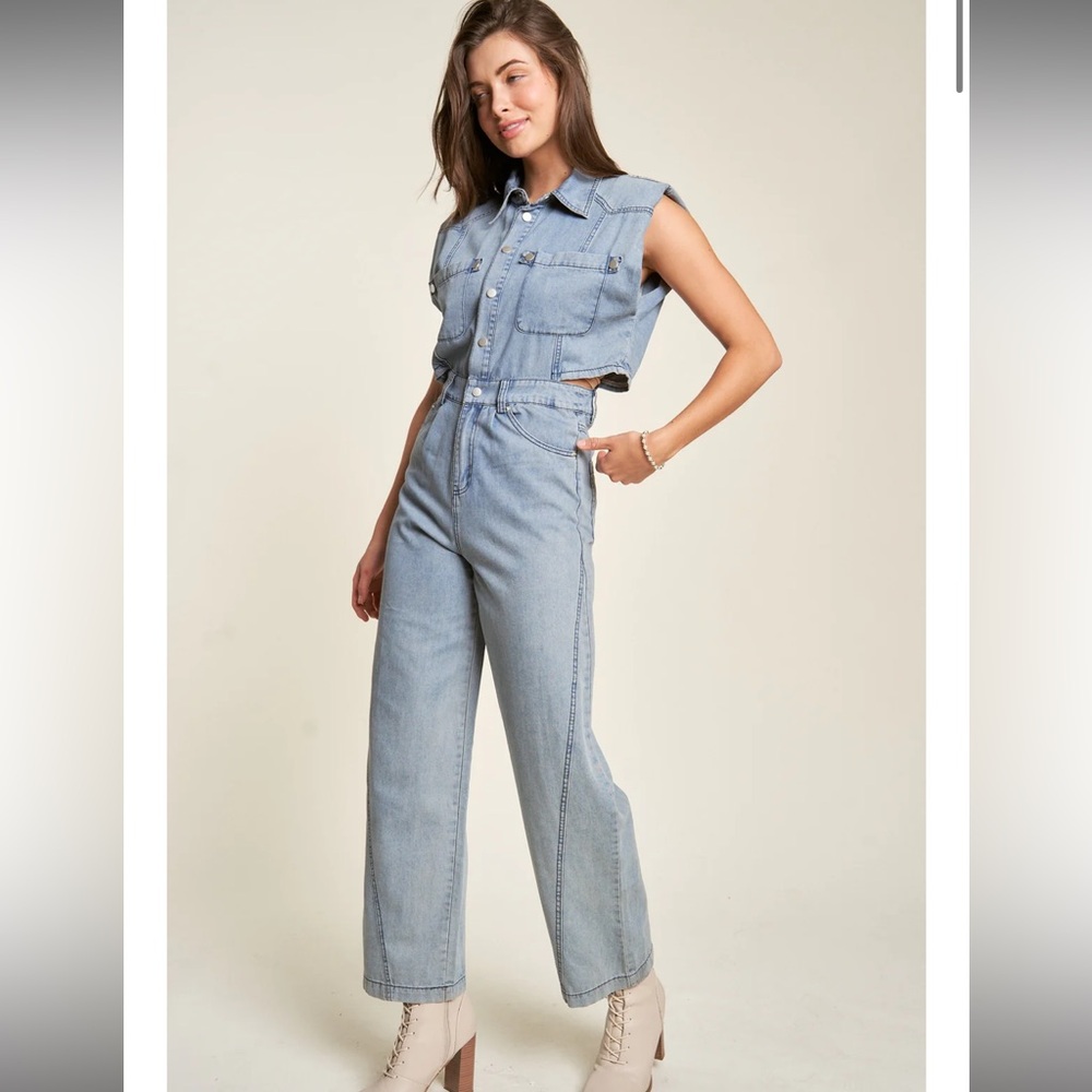 ISO DAVI & DANI DENIM JUMPSUIT